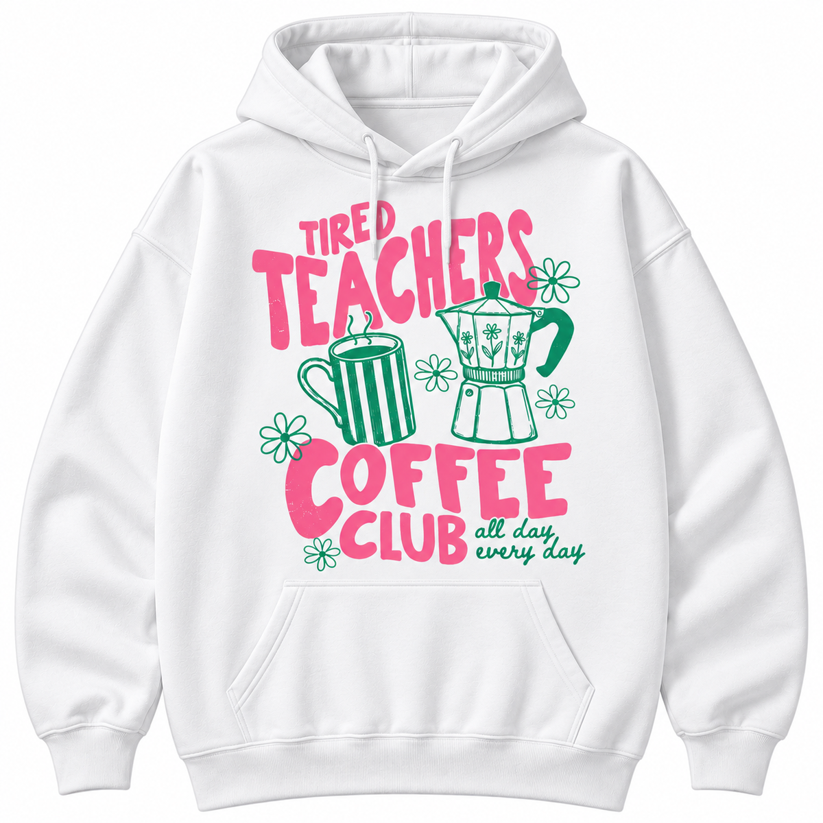 Tired Teachers Coffee Club Tee – Retro Teacher Gift Shirt for Coffee Fans