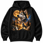 Vintage Husky Howling to the Moon Shirt – 90s Retro Dog Lover Gift Tee