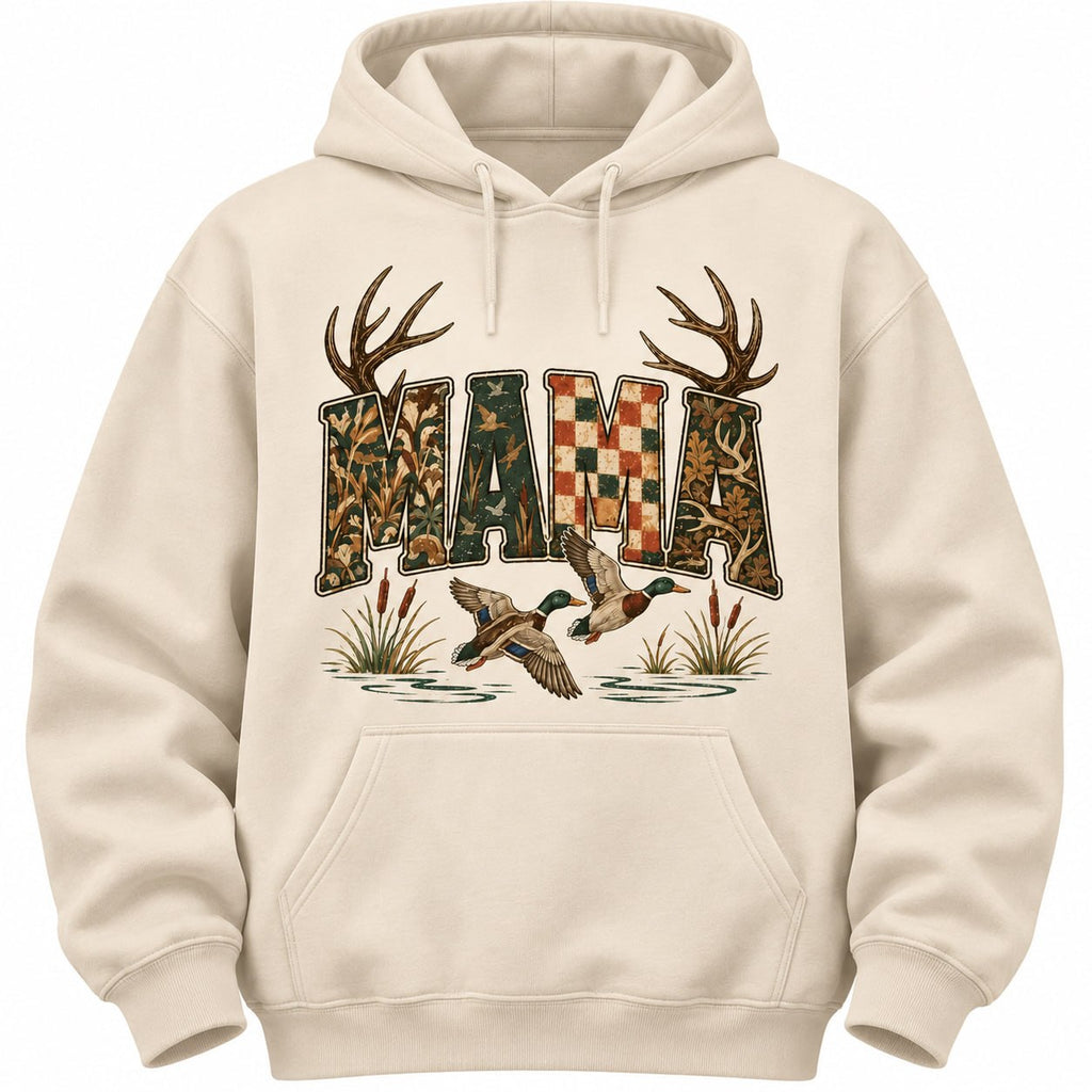 Hunting Camo Mama Sweatshirt – Vintage Deer & Duck Shirt & Hoodie
