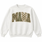 Retro Checkered Camo Mama Sweatshirt – Country Mom Gift, Shirt & Hoodie